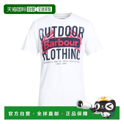 1h可退 香港直邮潮奢 barbour 巴伯尔 男士 T恤 white白色 舒适时