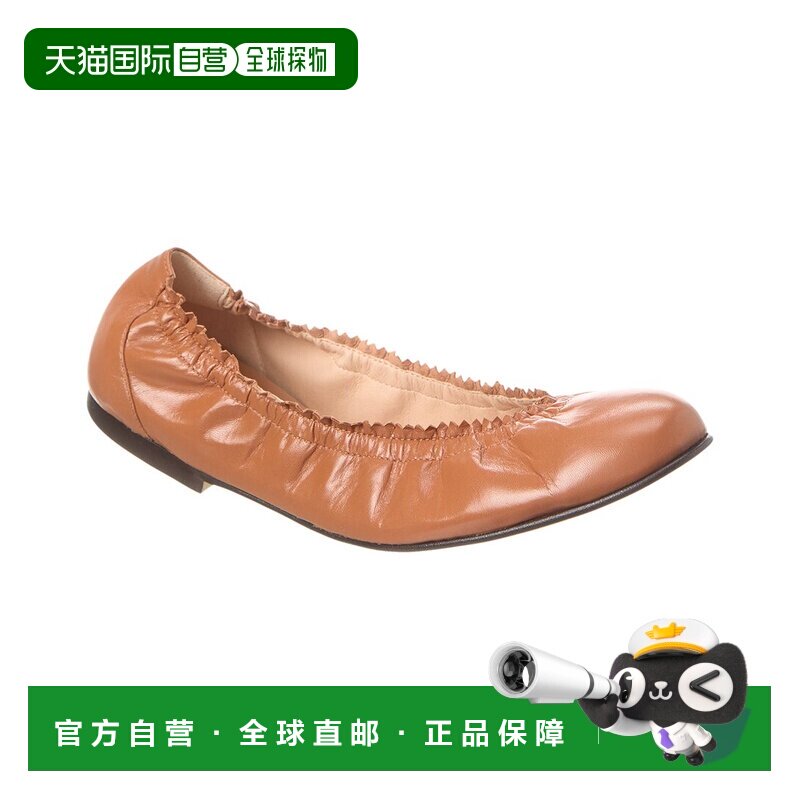 自营 French Sole Cecila 真皮平底鞋 - 棕色 单鞋美国直发奥莱