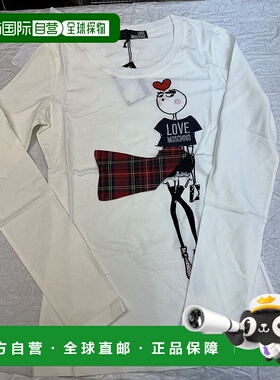 1h可退 香港直邮MOSCHINO 女士T恤 W4B813CE1512A01 AW2021 白色