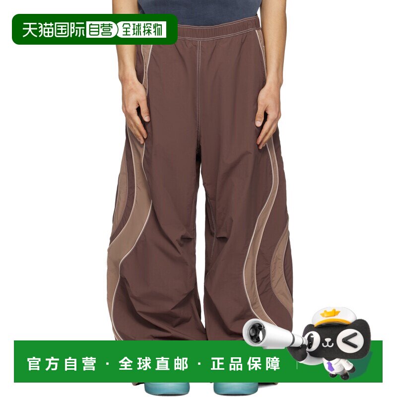 香港直邮潮奢 Erl 男士 棕色 UFO 运动裤 ERL12P020BROWN
