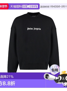香港直邮Palm Angels 棕榈天使 男士 黑色印花套头衫 PMBA074F23F