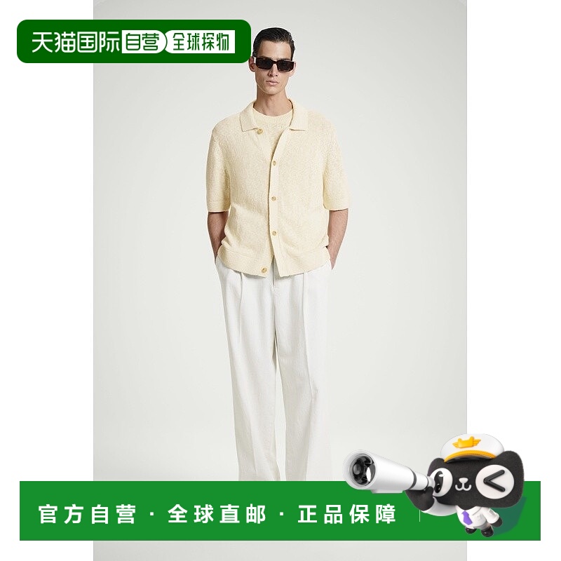 自营欧洲直邮COS 男士棕色绒面革凉鞋新款