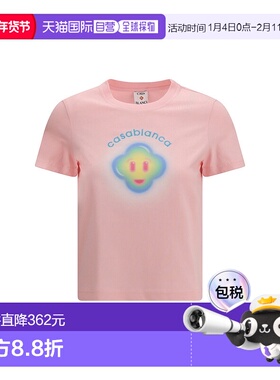 1h可退 香港直邮Casablanca 女士 Airbrush 微笑合身短袖T恤 WSP2