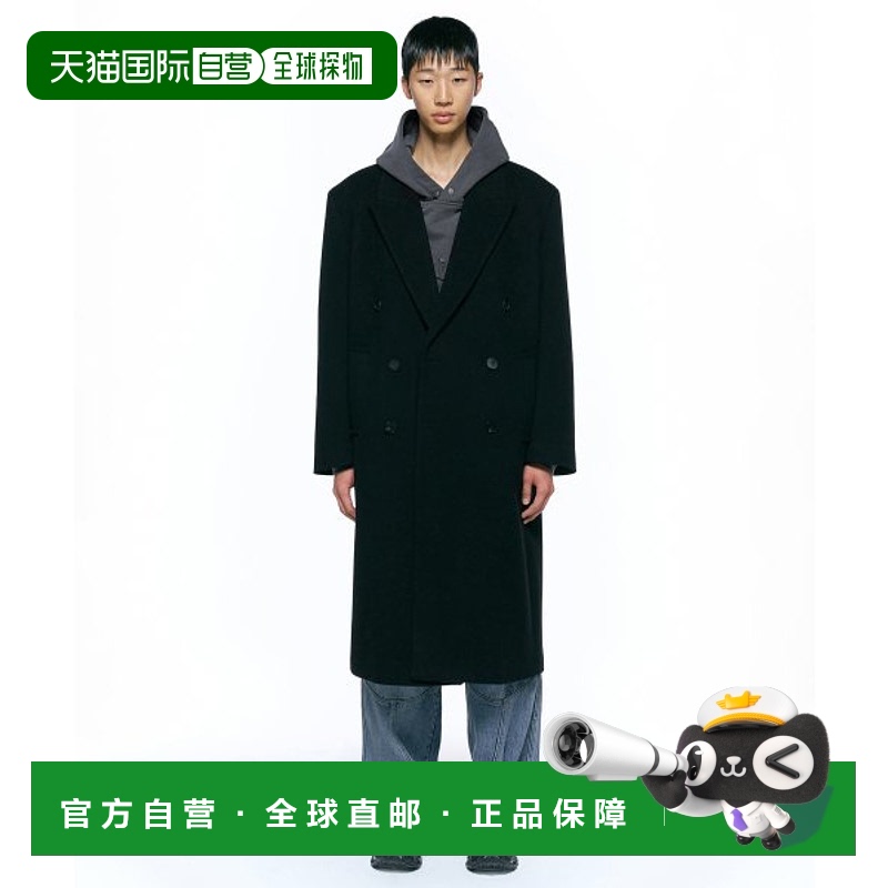 韩国直邮INSILENCE设计师款通用日常休闲宽松时尚大衣IM2C4CT16BK