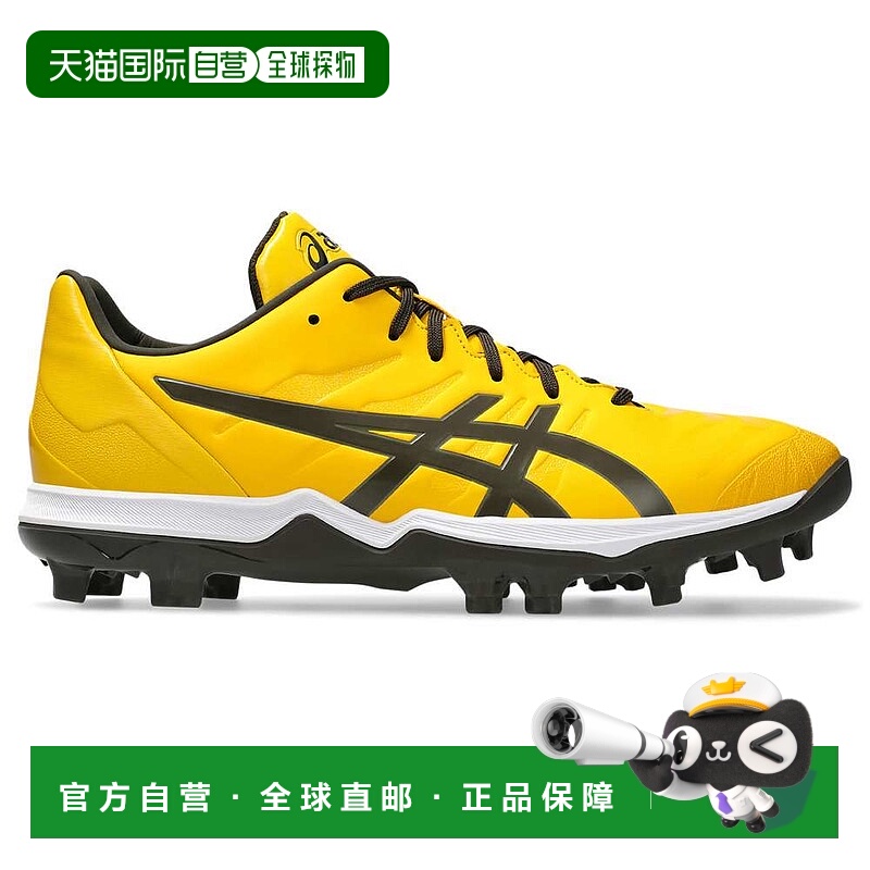 日本直邮ASICS 棒球鞋1121A067 GOLDSTAGE FANG 藏红花/黑咖啡色