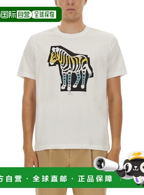 1h可退 香港直邮Paul Smith 男士 白色有机棉T恤T恤 M2R1RTP52560