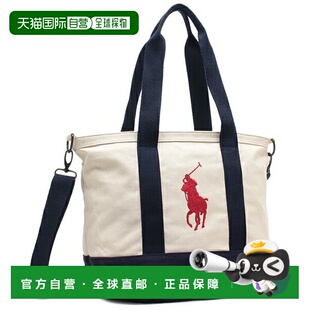 日本直邮Polo Ralph Lauren 手提包 Big Pony 棉质单肩手提包 海