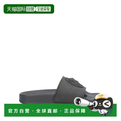 1h可退 香港直邮versace 男童 Slides 便鞋童鞋 black黑色 舒适时