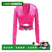 香港直邮潮奢 上衣 versace 1h可退 范思哲 女士 pink粉色 舒适时
