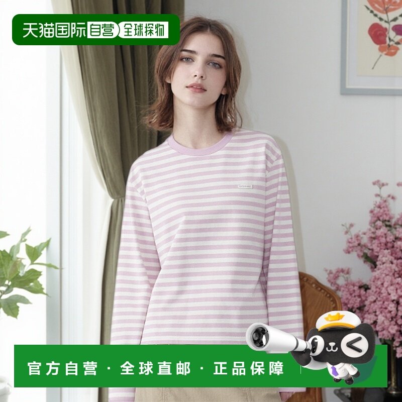 韩国直邮COVERNAT WOMAN 女士女装T恤CO2501LT75LP WOMEN STRIPE L
