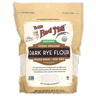 香港直发Bob's Red Mill鲍勃红磨坊有机高筋黑麦面粉567g