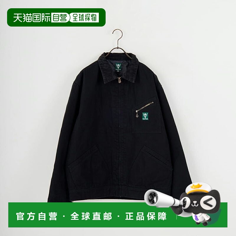 1h可退 日本直邮South2West8 男装 宽松短款棉质工装夹克 半拉链