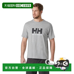 自营欧洲直邮Helly Hansen 男士灰色棉HH徽标T恤2.0海丽汉森