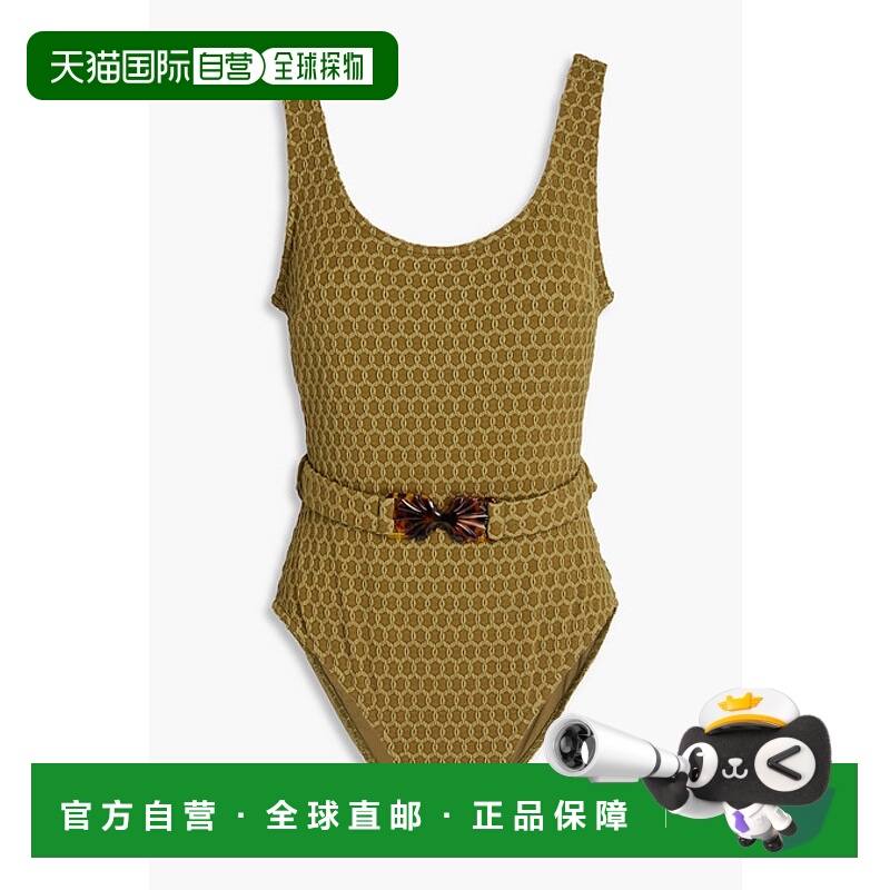 1h可退 香港直邮ZIMMERMANN 女士 束带泡泡纱泳衣 7246WSS232ONEP