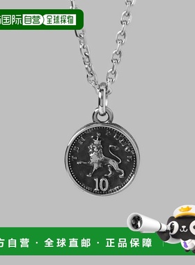 1h可退 日本直邮LION HEART男女通用狮子硬币吊坠项链 03NE057