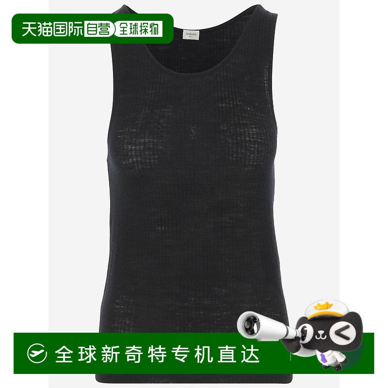 1h可退 香港直邮SAINT LAURENT 男士T恤 757294YBMV21000 CO 黑色