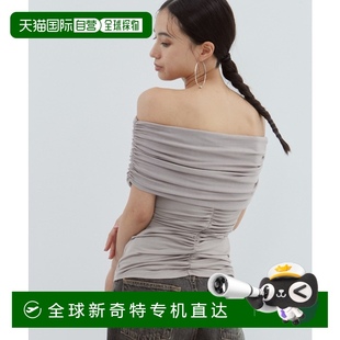 日本直邮determ 荷叶边设计 1h可退 女装 无弹性不 宽松短袖 上衣