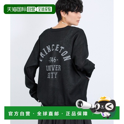 1h可退 日本直邮BARNYARDSTORM 女装 长款V领配色罗纹开衫 透感设