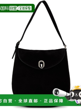 1h可退 香港直邮潮奢 SAVETTE 女士 黑色大号 Tondo 单肩包 H0090