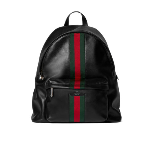 香港直邮GUCCI 男士双肩包 866981AAGIG1057 SS2026 黑色 Web Tra