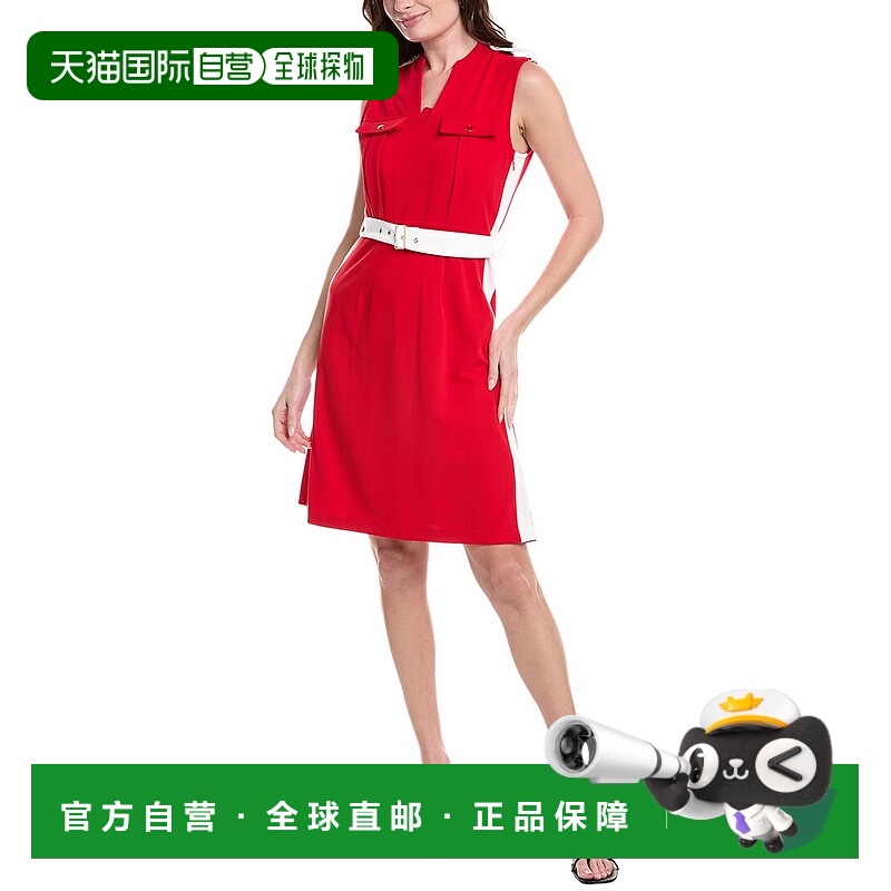 自营 Nanette Nanette Lepore系带护套连衣裙-红色 美国奥莱直发