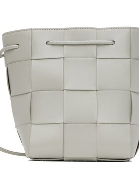 bottegaveneta葆蝶家女士灰色小号水桶包