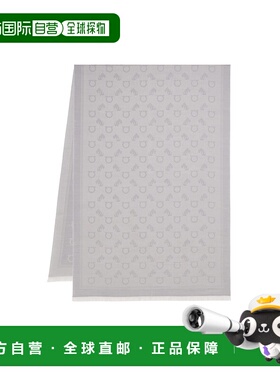 香港直邮Salvatore Ferragamo 猫科动物图案提花围巾 520141羊毛