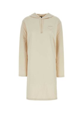 Prada 普拉达 女士 三角形徽标抽绳连帽连衣裙 133309SOOO14LY