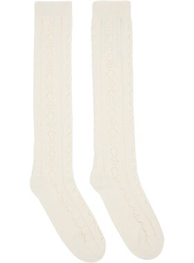 潮奢 Valentino 华伦天奴 男士 灰白色中筒袜 7V3KI02FAS9