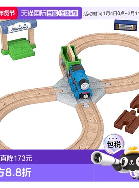 【日本直邮】Mattel美泰 木质轨道火车 托马斯火车套装 HGD12