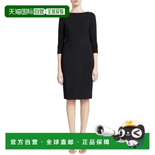 自营theory理论羊毛混纺Varetta连衣裙-黑色 美国奥莱直发