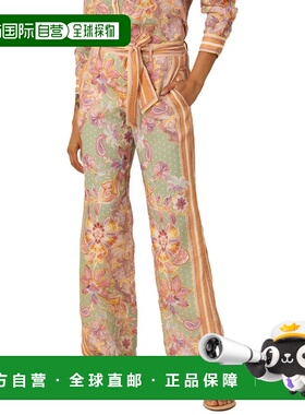 自营Hale Bob Fernanda Linen Pant - green 美国奥莱直发