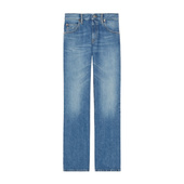 Gucci 764346XDCSG 腰带环牛仔长裤