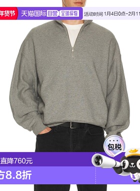 1h可退 香港直邮AGOLDE 男士 Idris 1/4拉链毛衣 A1027 grey灰色