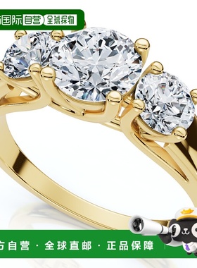 自营pompeii31Ct Three Stone Diamond Engagement Ring 14k Gold