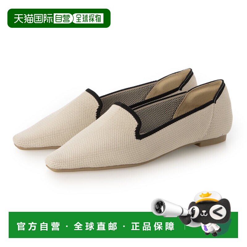 日本直邮EVOL JA5903 [Evol] 柔软针织乐福鞋 JA5903（象牙色组合 - 实物图
