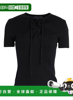 香港直邮NILI LOTAN 女士 T恤 BLACK 黑色时尚舒适女装