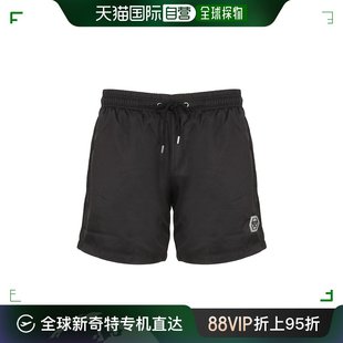 Philipp Plein 菲利普普兰 香港直邮潮奢 男士 黑色徽标沙滩短裤