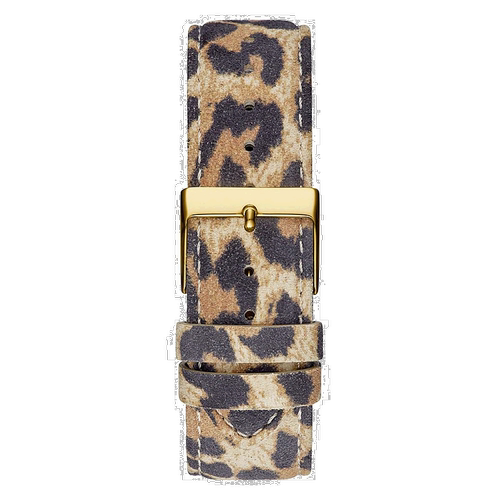 1h可退 【美国直邮】GUESS|女士金色 Glitz 动物印花真皮表带多功