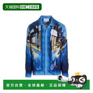 1h可退 香港直邮Casablanca 男士 印花真丝衬衫 MS22SH006TOKYONI