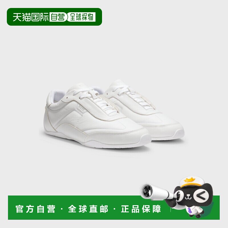 自营欧洲直邮HUGO BOSS雨果 男士白色皮革徽标细节运动鞋男鞋图片