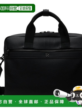 1h可退 香港直邮潮奢 HUGO 雨果 男士 黑色 Hardware Faux-Leathe