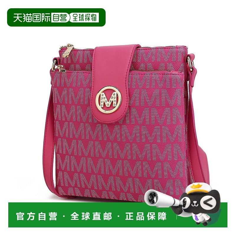 自营mia k collection箭牌M签名斜挎包-紫红色 美国奥莱直发