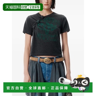 WANG Women Graphic Shirt Knotted 美国直邮ALEXANDER