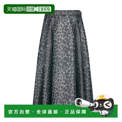 1h可退 香港直邮DIOR 迪奥 女士 豹纹半身裙 241J45A7608