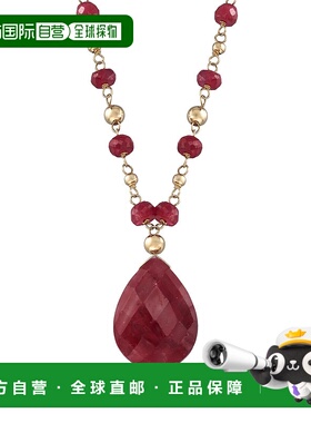 自营 Ross-Simons Ruby Station Necklace in 14kt Yellow Gold 2