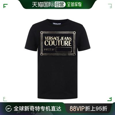 香港直邮VERSACE JEANS COUTURE 黑色女士T恤 73HAHT11-CJ00O-G89