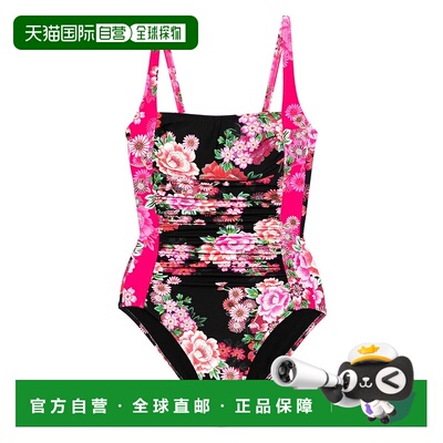 自营Johnny Was Women's Ruched One-Piece, Blum - blum 美国奥