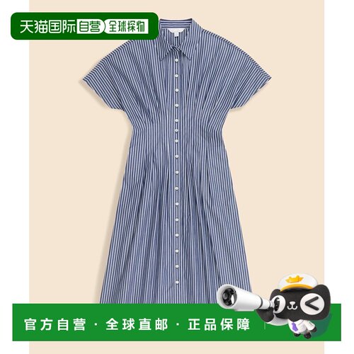 日本直邮BROOKS BROTHERS 女装 苏皮马棉条纹衬衫连衣裙 P2668010