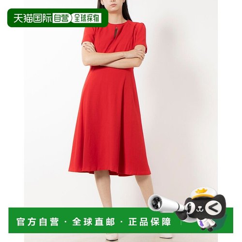 日本直邮TOMMY HILFIGER 胸元钥匙孔半袖喇叭裙连衣裙 [TO3203EW1